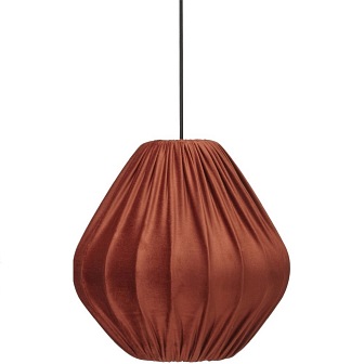 Lampa wisząca abażur Malmo aksamit bordo